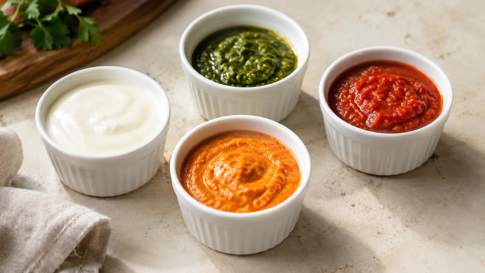Side-by-side bowls of chunky unblended soup versus silky smooth blended soup showing the before and after result